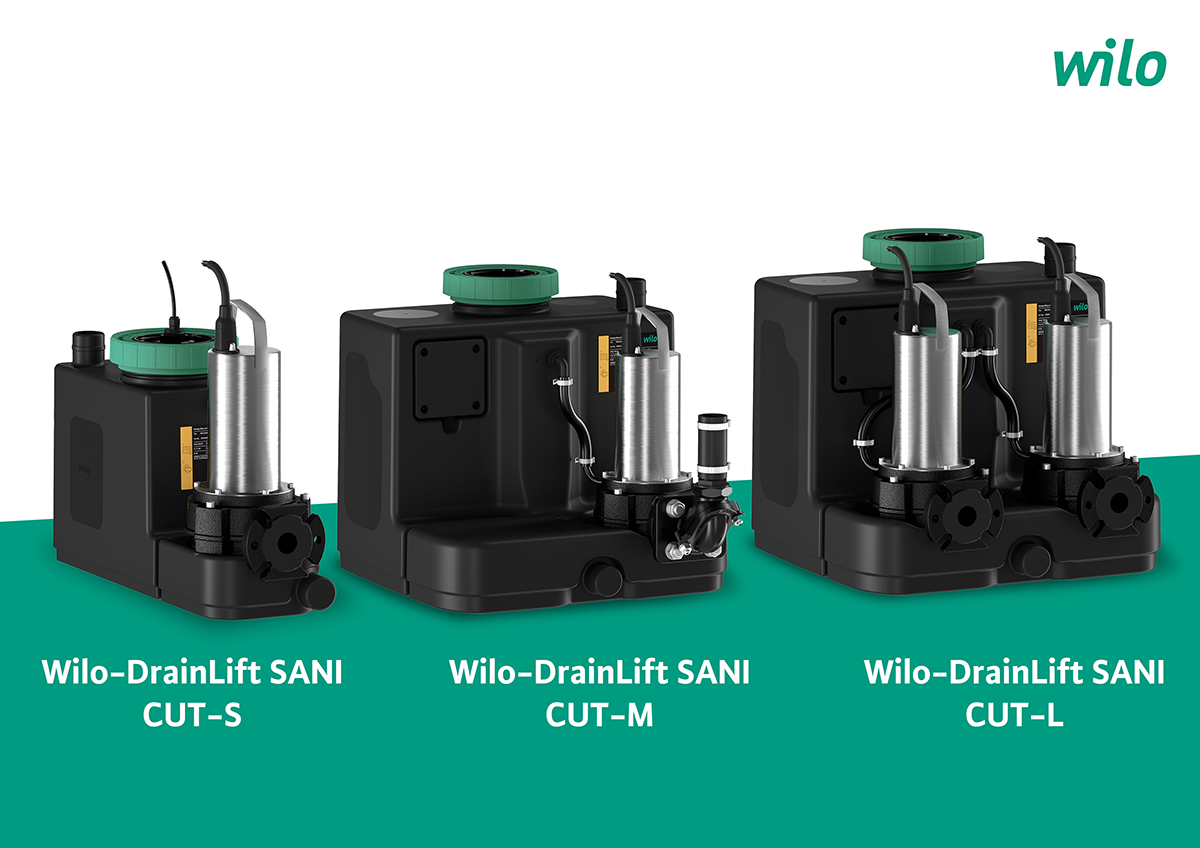 Wilo’nun Gelişmiş Ürünü DrainLift SANI CUT-S/M/L Serisi, Atıksu Sistemlerinde İnovatif Çözümler Sunuyor