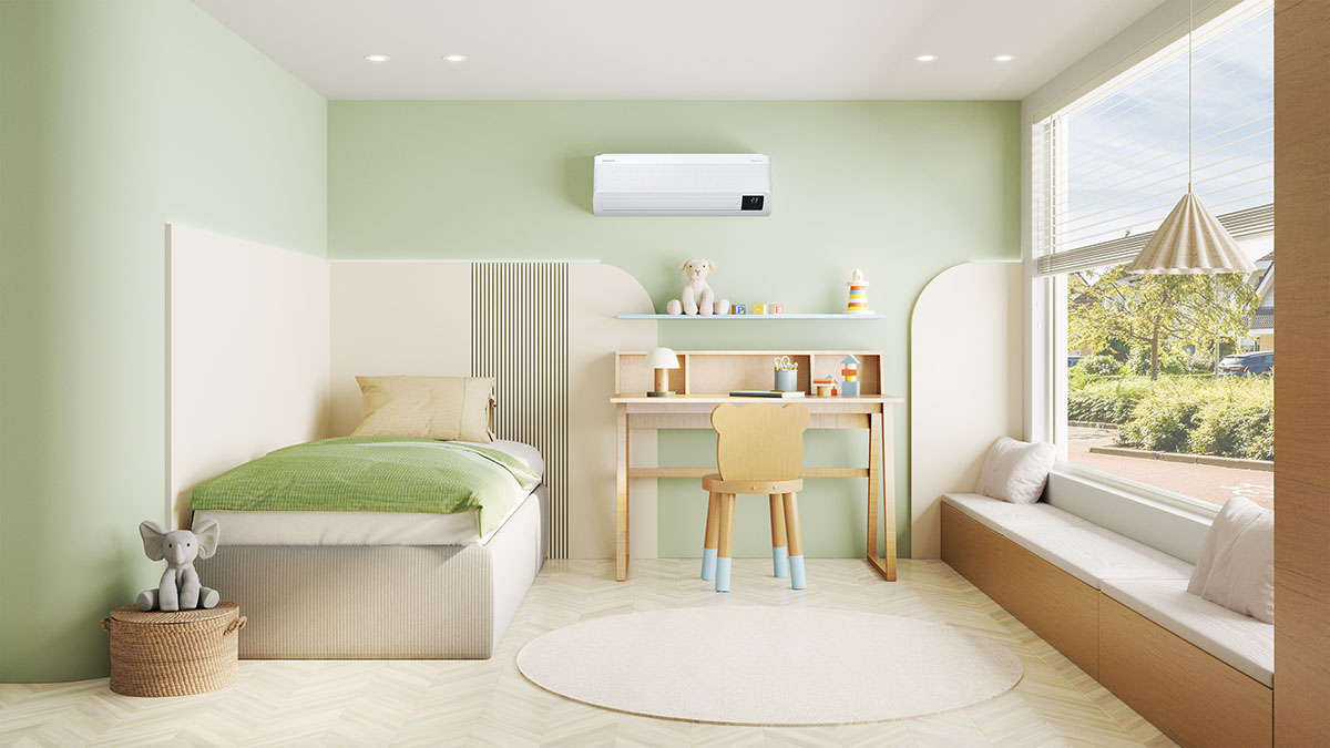 Samsung WindFree™ Premium Plus Klima ile yaz aylarında çocuklarınız klima rüzgârına ve sesine maruz kalmadan rahatça uyuyacak