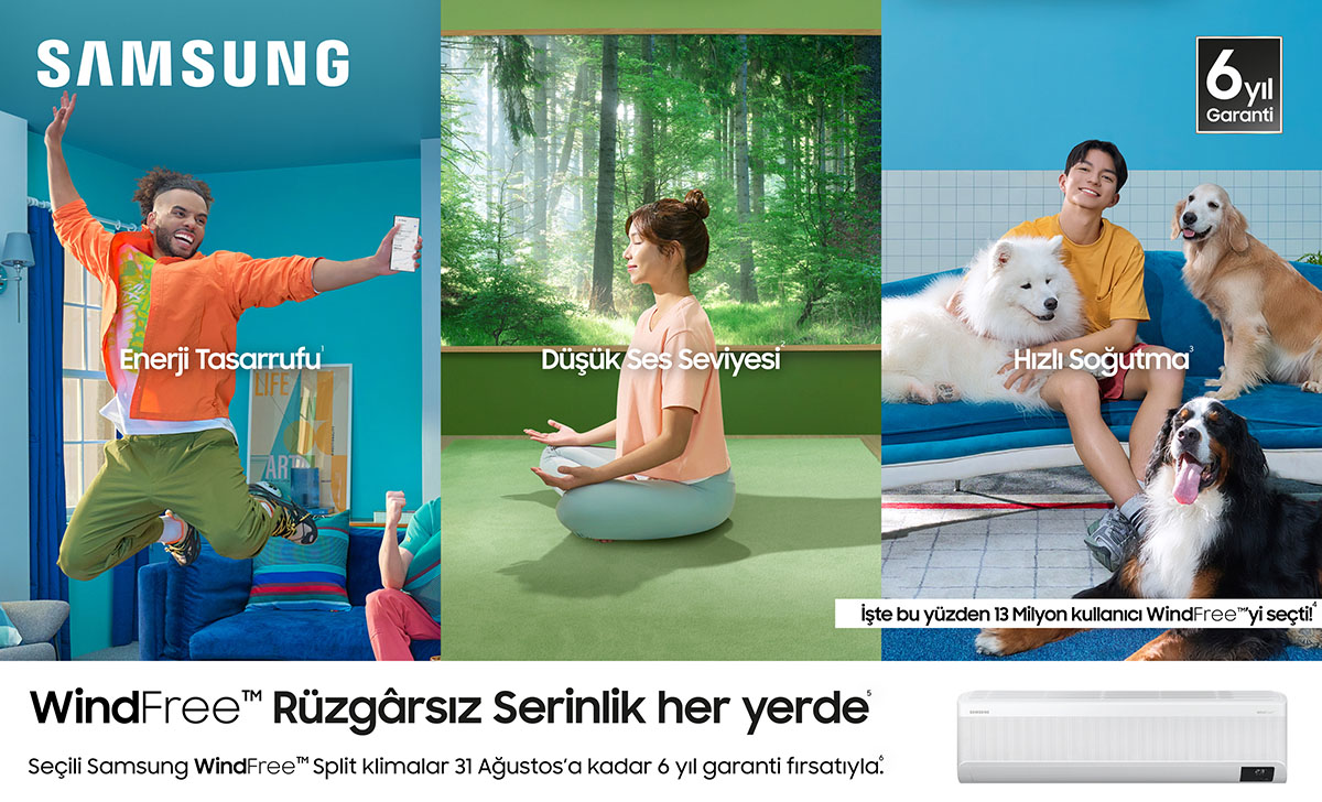 Samsung WindFree™ klimalarda 6 yıl garanti kampanyası ağustos sonuna kadar devam ediyor